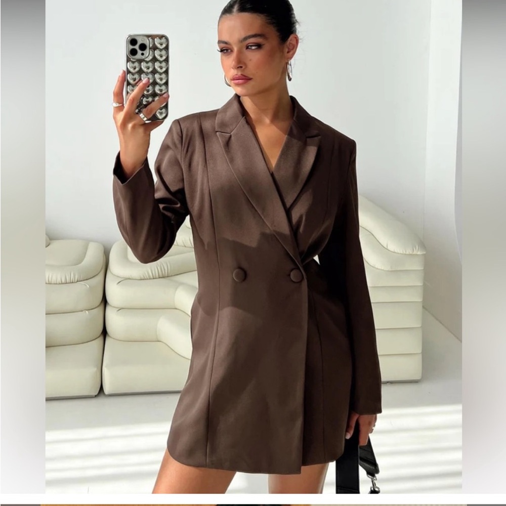 Brown princess Polly blazer dress